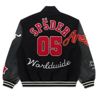 Sp5der District V Varsity Jacket Black